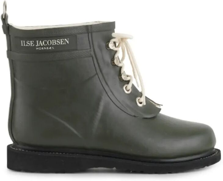 Ilse Jacobsen Women's Short Laced Rubberboot Grønn