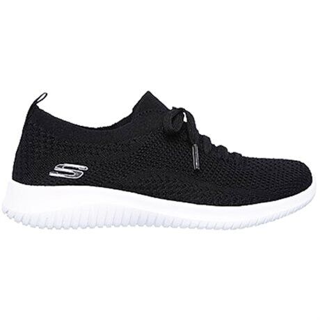 Skechers Womens Ultra Flex Statements Black White