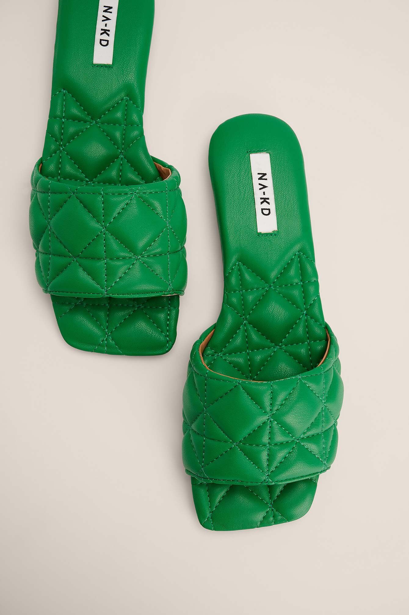NA-KD Shoes Slippers - Green