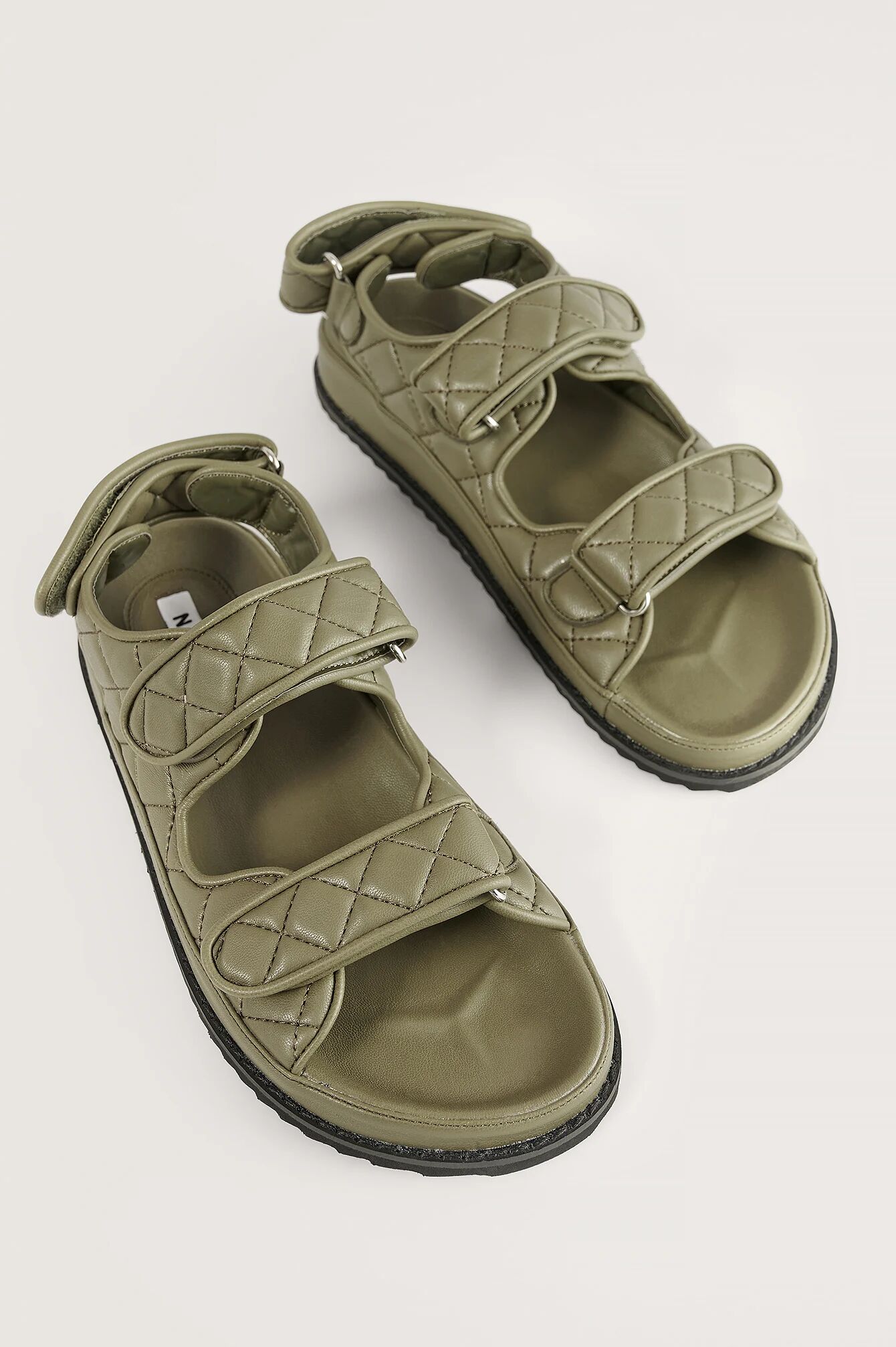 NA-KD Shoes Quiltede Sandaler - Green