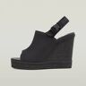 G-Star RAW Bodana Strap Tonal Wedge Heels Black Women 38