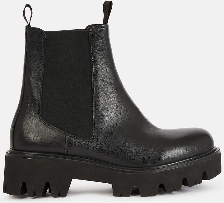 Minelli Botas com rasto estriado, em pele, Fanchy   Preto