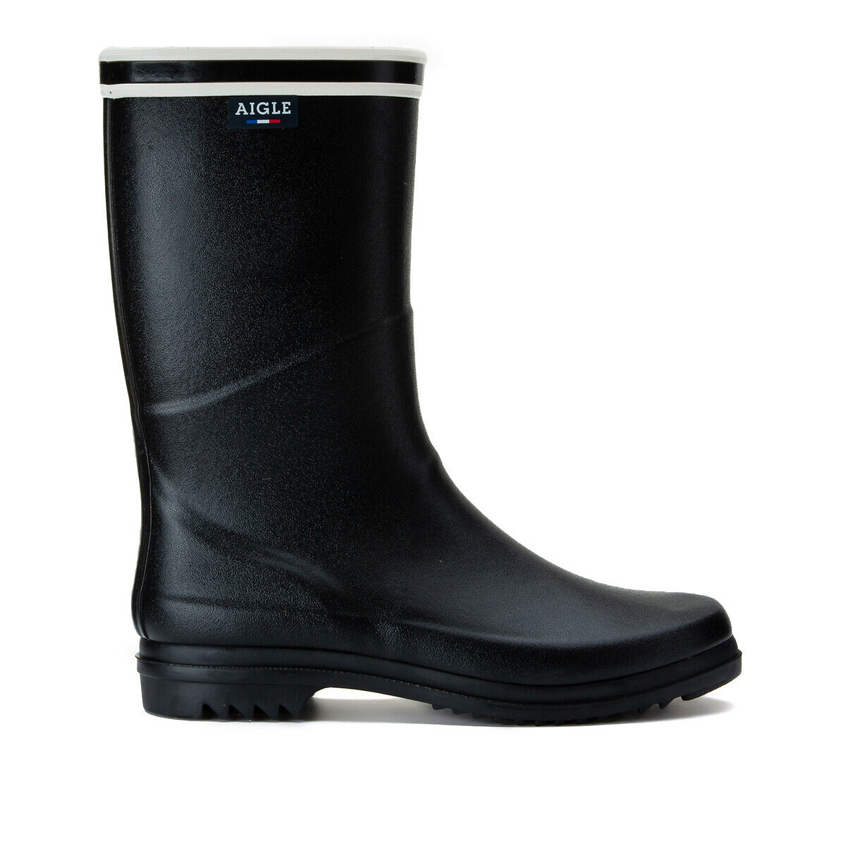 Aigle Galochas Chanteboot Stripes, Made in France   Preto