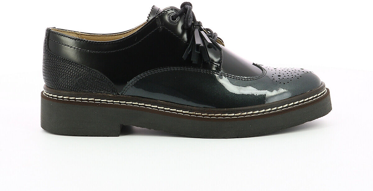 Kickers Derbies em pele, OXANYBY   preto/prateado