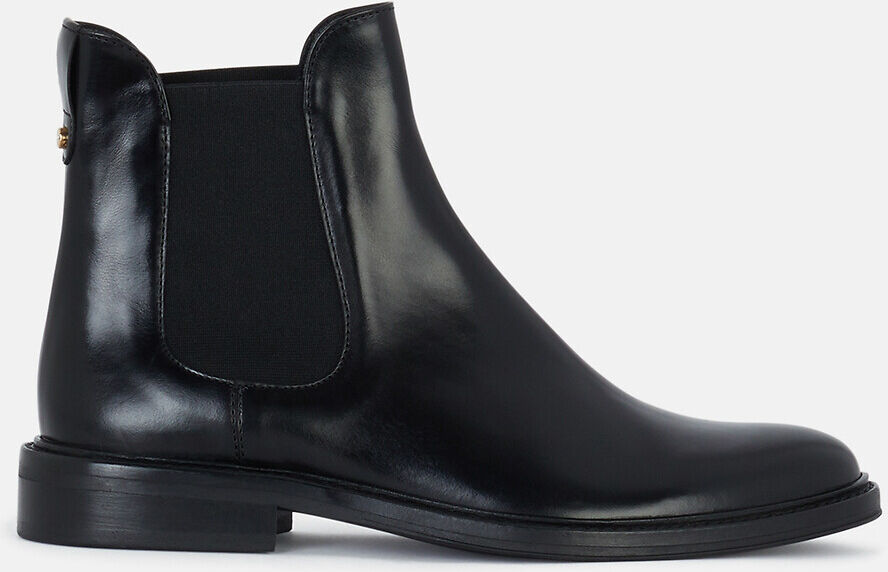 Minelli Botas chelsea rasas, em pele, Allyne   Preto