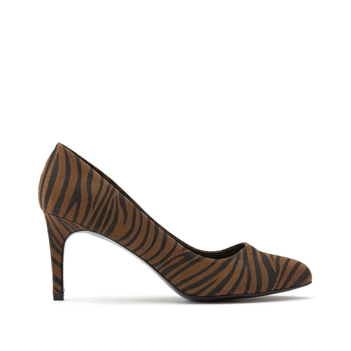 La Redoute Collections Sapatos com tacão alto   Estampado Zebra Preto/Castanho