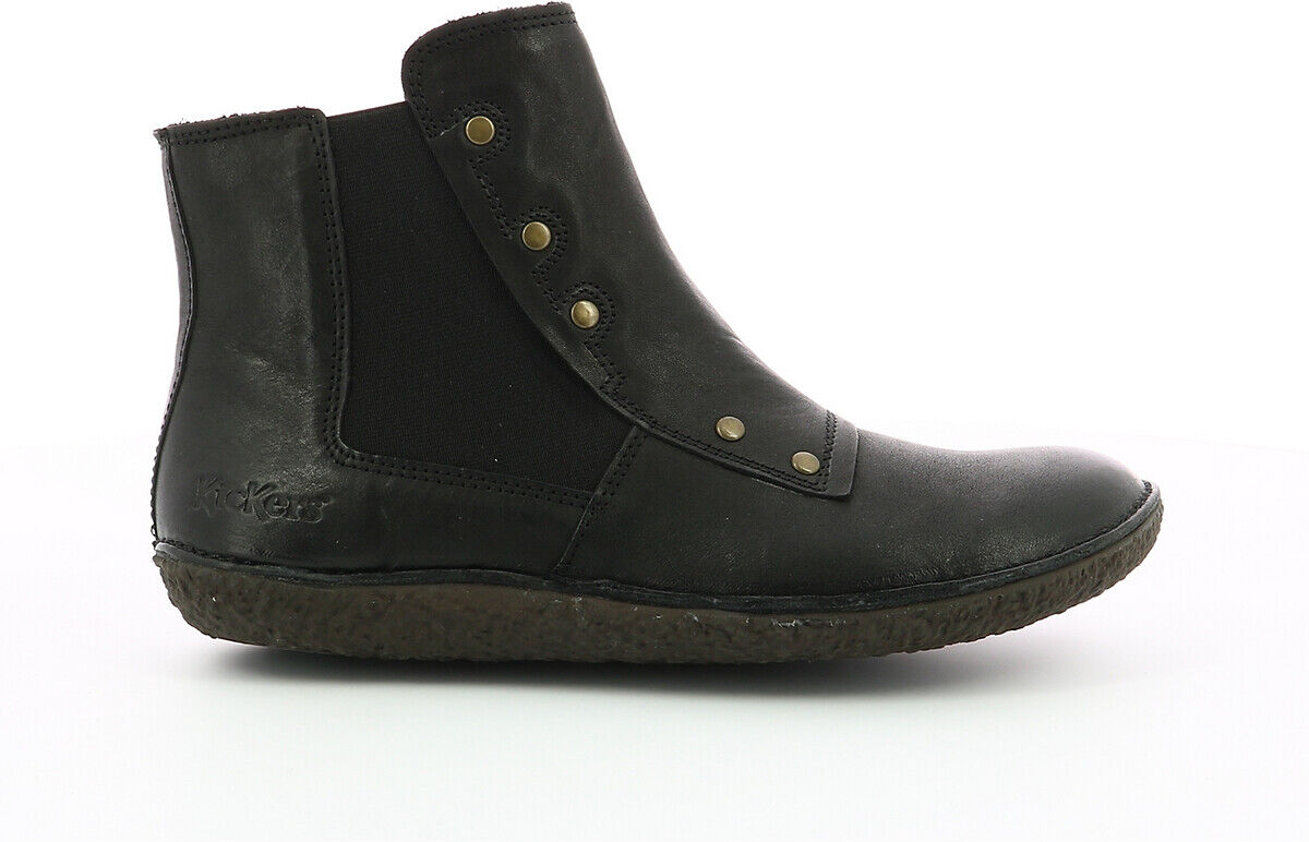 Kickers Botas em pele Happli   Preto