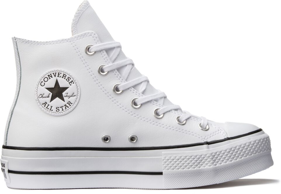 Converse Chuck Taylor All Star Lift Cuir Hi   Branco