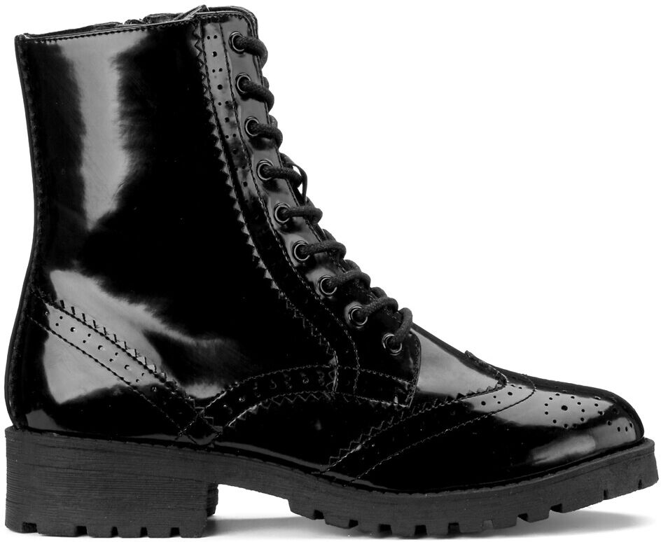 La Redoute Collections Botas de cano subido com atacadores, biqueira perfurada   Preto