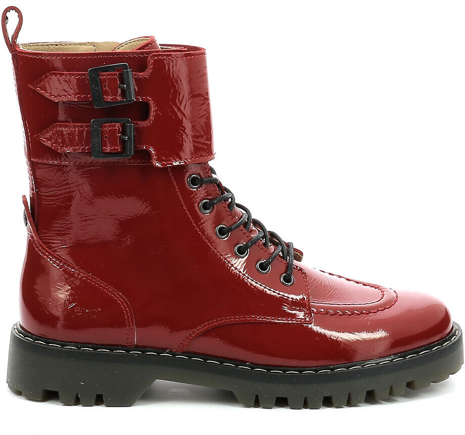 Kickers Botas em pele, Deckranger   vermelho envernizado