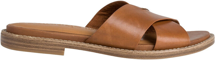 Tamaris Mules em pele, Dahlia   Conhaque