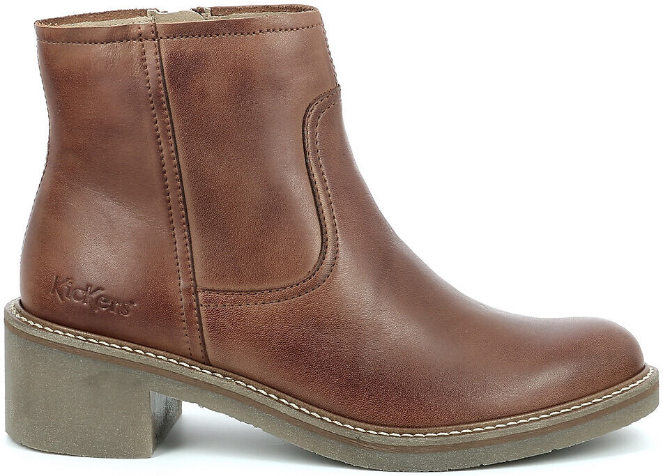 Kickers Botas em pele com tacão, Oxyboot   Camel