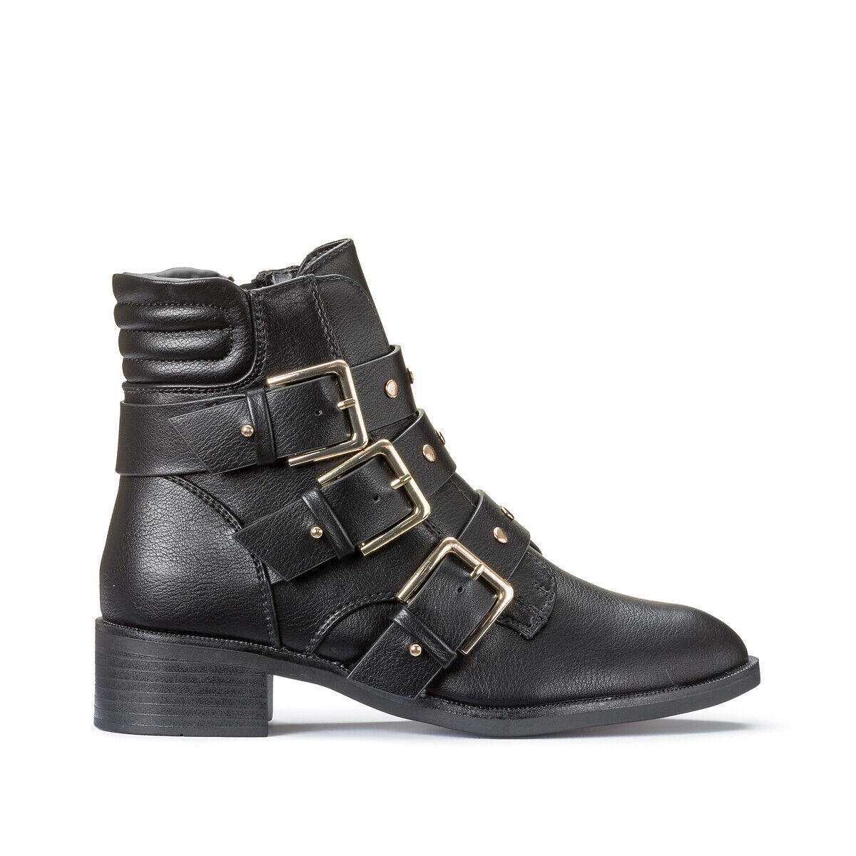 Only Botas estilo motard com fivelas, Bright   Preto