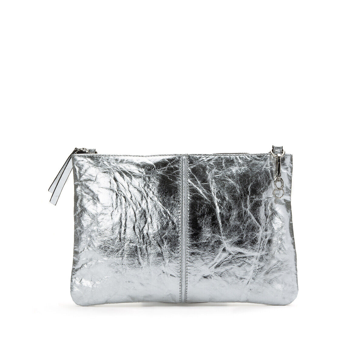 La Redoute Collections Clutch em piñatex   Prateado