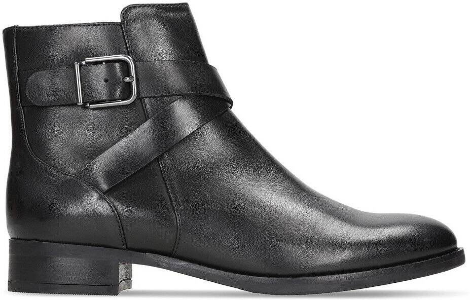 Clarks Botas em pele, Hamble Buckle   Preto