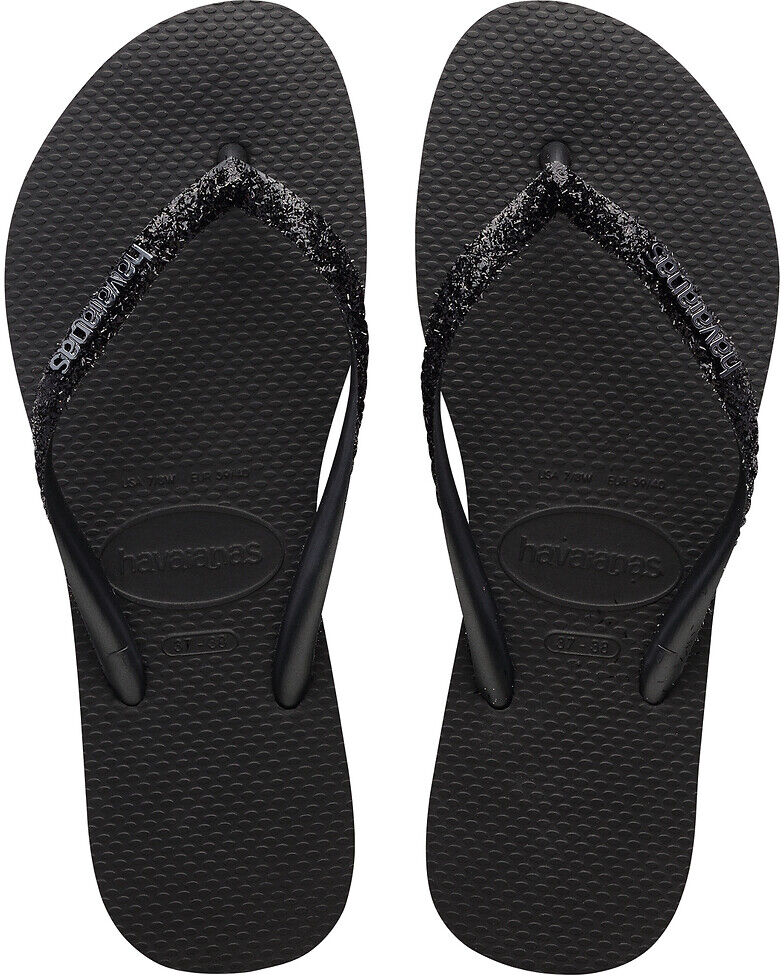 Havaianas Chinelos Slim Glitter II   Preto Purpurinas