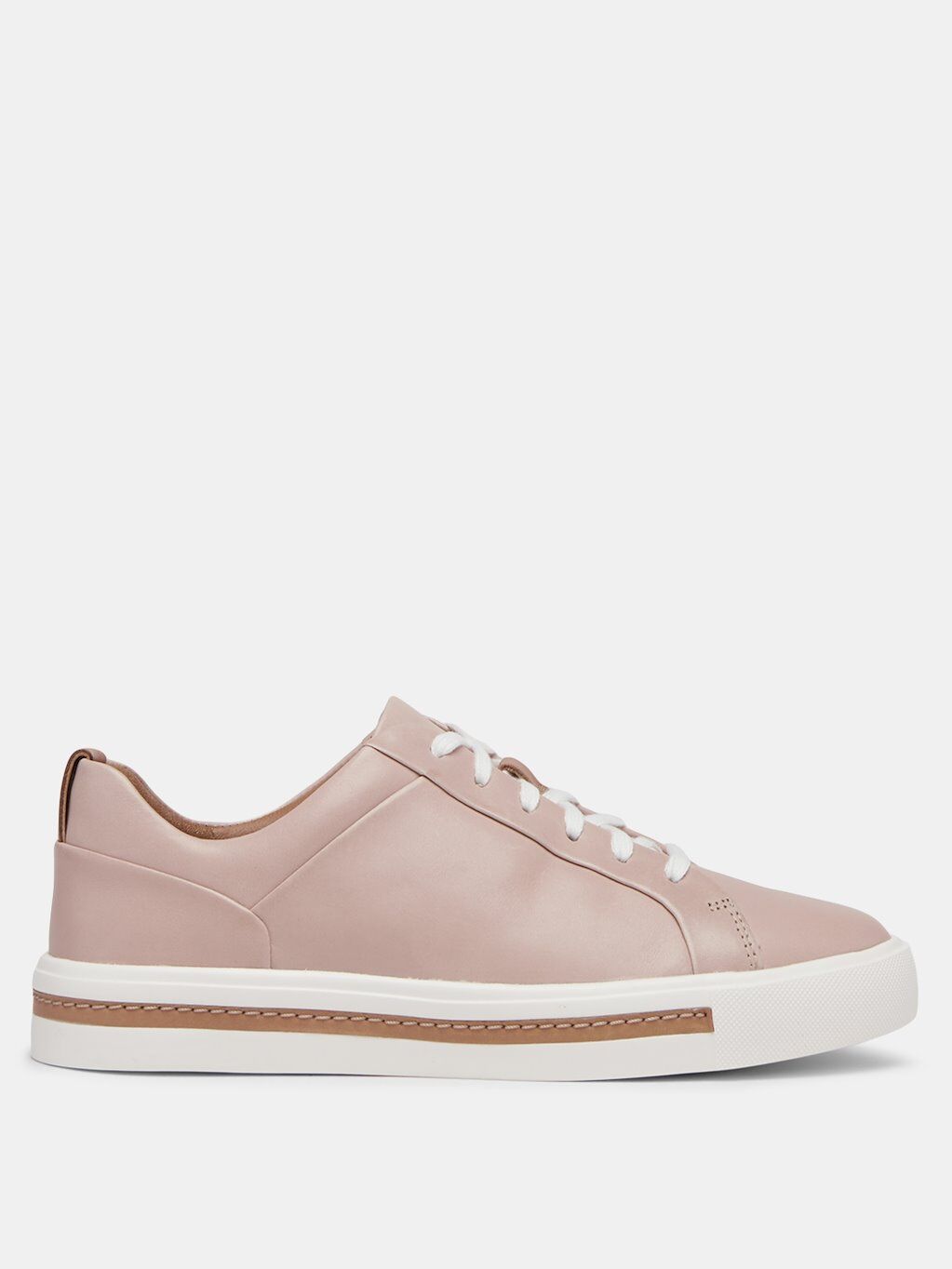 Clarks Sapatilhas - Ténis Clarks Un Maui Lace Blush Leather - Rosa - Mulher