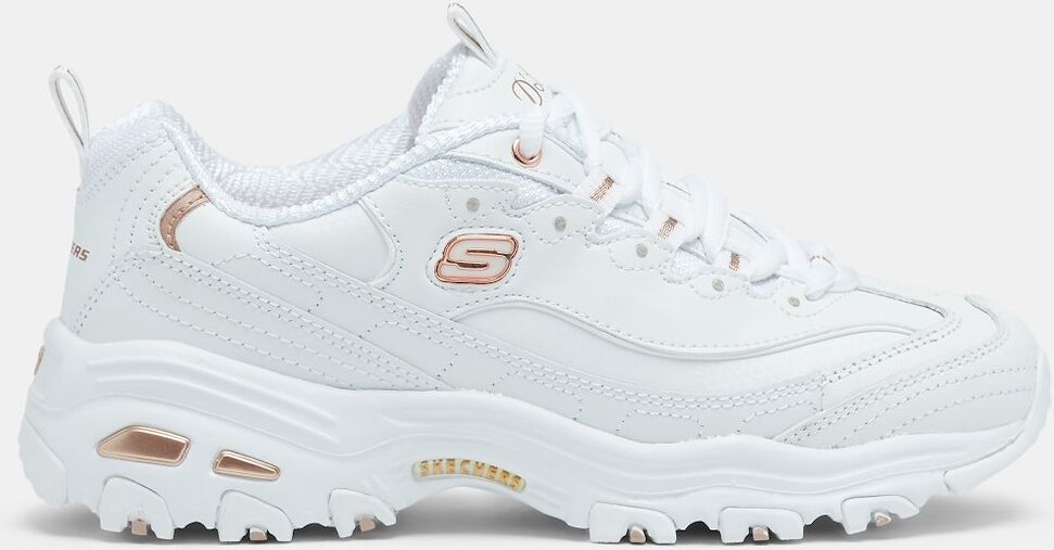 Skechers Sapatilhas - Ténis Skechers D'Lites Fresh Start - Branco/ Rose Gold - Mulher