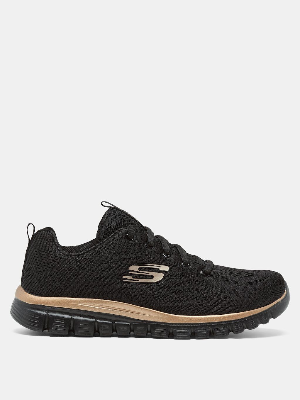 Skechers Sapatilhas - Ténis Skechers Graceful Get Connected - Preto/Bronze - Mulher