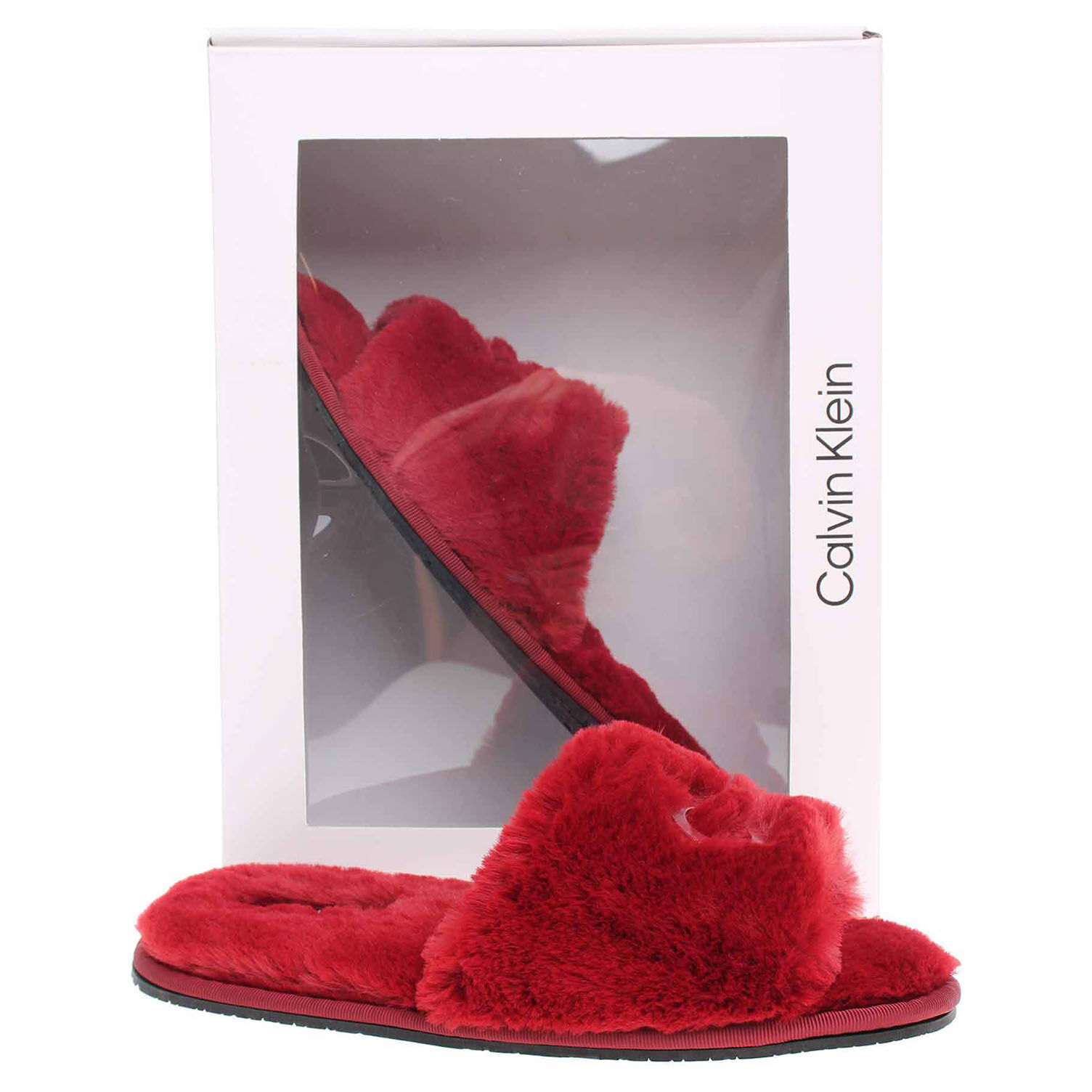 Calvin Klein Dámske domáce papuče Calvin Klein HW0HW00634 XB8 red currant 39