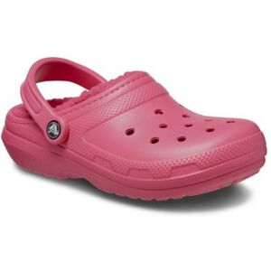 Crocs Womens Hyper Pink Classic Lined Clog - Female - Pink