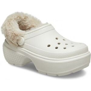 Crocs Womens Stucco Stomp Lined Clog - Female - Off-White