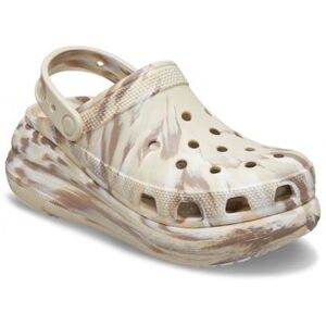 Crocs Womens Bone Multicolour Classic Crush Marbled Clog - Female - Beige