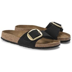 Birkenstock Womens Black Madrid Big Buckle One Strap Sandal - Female - Black