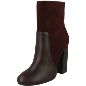 (UK 4, Burgundy (Red)) Ladies Anne Michelle High Ankle Boots