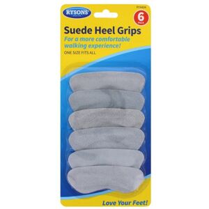 Unbranded 6 Suede Heel Grips Value Comfort Blister Anti-Slip Walking One Size