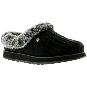 (8 (Adults')) Skechers Keepsakes Ice Angel Womens Ladies Mule Slippers Black