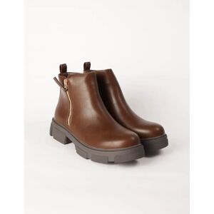 Blue Vanilla Chunky Ankle Boots - UK 3 (EU 36) / CHOCOLATE - female