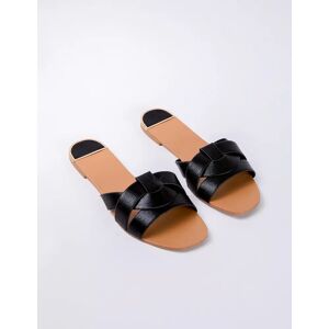 Blue Vanilla Thick Strappy Sandals - UK 8 (EU 41) / BLACK - female