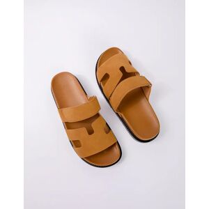 Blue Vanilla Cross Front Strap Sandal - UK 5 (EU 38) / Tan - female