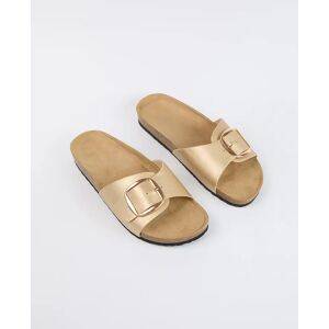 Blue Vanilla One Buckle Detail Sandal - UK 6 (EU 39) / GOLD - female