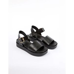 Blue Vanilla Flat Platform Sandal - UK 5 (EU 38) / BLACK - female