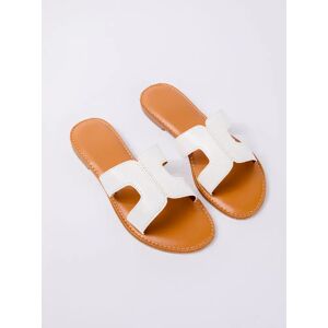 Blue Vanilla Cross Detail Sandal - UK 8 (EU 41) / WHITE - female