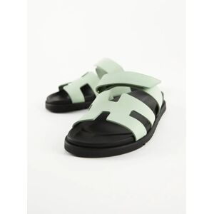 Hermès Chypre Sandals Epsom (Vert Jade) - Size: 35EU / 2UK / 5 - green - Size: 35EU / 2UK / 5US (WOMENS)