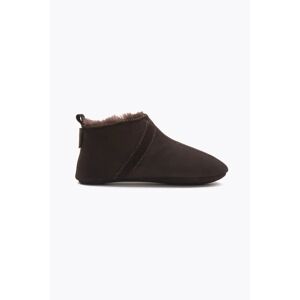 Pegia Homer Unisex Shearling Bootie Slippers, 43/10 / Choco