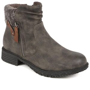 Pavers Knitted Cuff Ankle Boots - WOIL38011 / 324 132 - 5 - Grey - Female