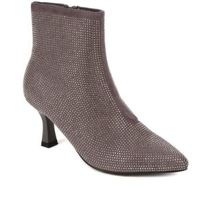 Bellissimo Jewelled Stiletto Heel Ankle Boots - BELWBINS38102 / 324 201 - 3 - Grey - Female