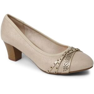 Pavers Block Heeled Court Shoes - PLAN39011 / 325 528 - 4 - Nude - Female