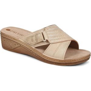 Pavers Wedge-Heeled Mule Sandals - INB39055 / 325 203 - 3 - Beige - Female