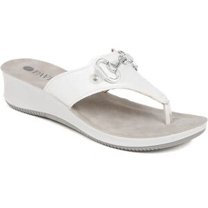 Pavers Low Wedge Toe-Post Sandals - INB39069 / 325 390 - 6 - Silver - Female