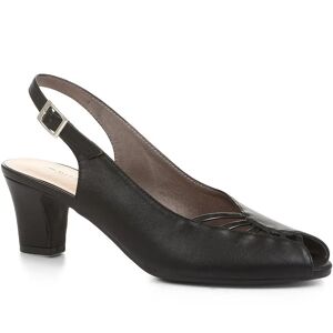 Pavers Peep-Toe Slingback High Heels - HUANG35005 / 322 263 - 4 - Black - Female