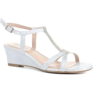 Pavers Wedge Heel Sandals - HUANG35007 / 322 264 - 6 - Silver - Female