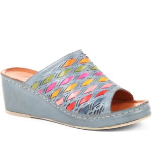 Pavers Colourful Leather Wedges - KARY37009 / 323 768 - 5 - Blue - Female