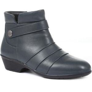 Pavers Wide Fit Leather Ankle Boots - KF30008 / 316 384 - 4 - Navy - Female