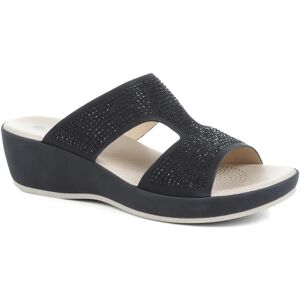 Pavers Wedge Mule Sandals - BAIZH37003 / 323 455 - 7 - Black - Female