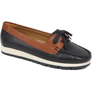 Pavers Leather Loafers - NAP39001 / 325 017 - 4 - Navy Tan - Female